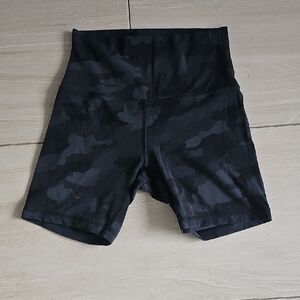 Lululemon Black Camo High Waist Shorts